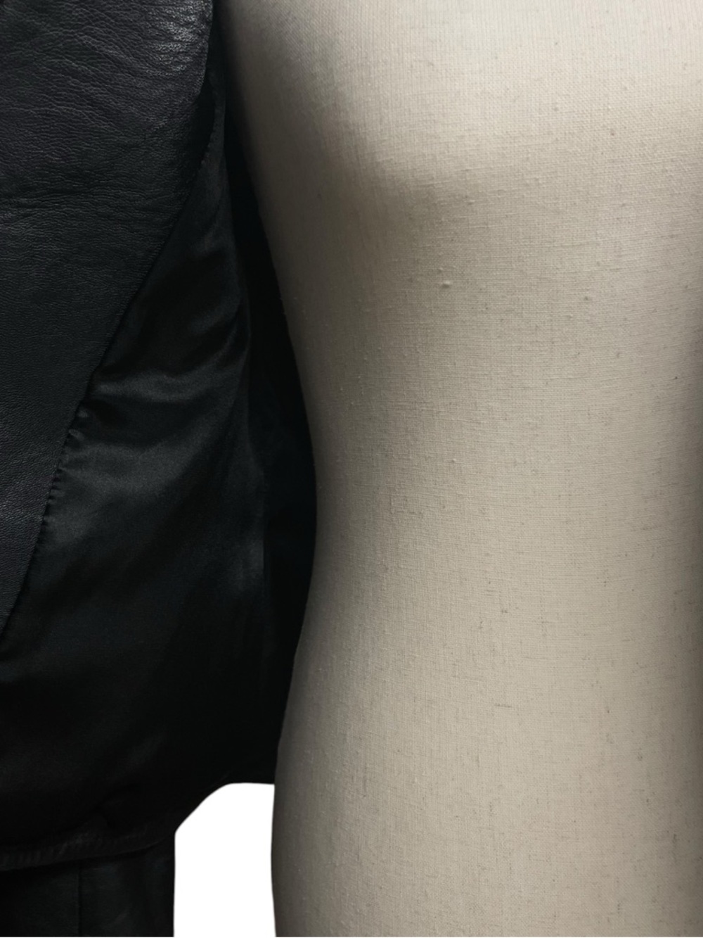 The Bali Tailor The Stevie Biker Black Leather Moto Jacket Size M — image 8 of 8
